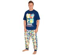 Pokémon Pyjama Homme Humoristique Ensembles de Pyjama Homme Tailles Adulte S-3XL Cadeau Geek Pikachu Dracaufeu Ronflex (Navy/Multi, M)