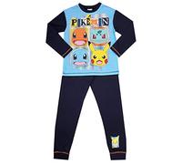 PoKéMoN Pyjama Pokémon à manches longues pour garçon 5 à 11 ans 9-10 ans 134-140 cm Noir/Bleu, multicolore