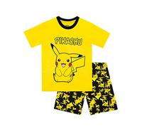 Pokemon Pyjamas Garçon | Pyjamas Courts pour garçons Pikachu | Ensembles de vêtements de Nuit pour garçons | Jaune 10-11 Ans