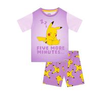 Pokémon Pyjamas Pikachu Ensemble Fille | Pyjamas pour Enfants pour l'été | Violet7-8 Ans