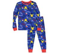 Pokémon Pyjamas pour Garçons | Pyjama Pikachu en Coton Doux | Pijama Enfants Officiellement Licenciés - Bleu - 11-12 Ans