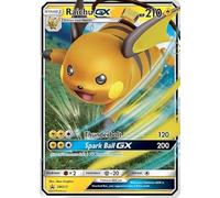 Pokémon - Raichu GX - Carte à collectionner - Ultra Rare - Jaune - 1 pièce - Lutte - 2017 - Fantaisie