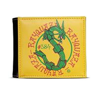 Pokemon Rayquaza #384 Portefeuille à deux volets pour homme Jaune/noir MW861581POK Jaune/noir Taille unique, jaune/noir, One Size
