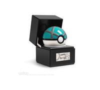 The Wand Company Original Poké Ball Authentic Replica - Realistic, Electronic, Die-Cast Poké Ball with Display Case Light Features - Officially Licensed by Pokémon (Net Ball)