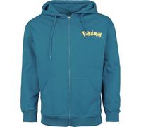 Pokémon Ronflex Homme Sweat-Shirt zippé à Capuche Turquoise S