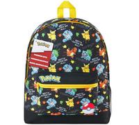 Pokémon Sac a Dos Enfant Ado Pikachu Pokeball Sac Ecole avec Poches Zippées Cartable Scolaire pour Sports Voyage Anime Cadeau Enfant (Noir AOP)