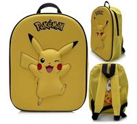Pokémon Sac à Dos Enfant Pikachu 3,5L - Sac Maternelle Léger 27 cm - Cartable Préscolaire pour Garçon et Fille dès 3 Ans - Coque rigide EVA - Licence officielle (Jaune)