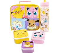 Pokemon - Sac à goûter et bouteille d'eau pour fille, set de pose NS8552 (taille unique) (Coloré)