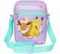 Pokémon Sac Bandoulière Enfant et Ado, Pikachu Gengar Petit Sac à Main pour Shopping, Voyage et École, Anime Accessoire, Idee Cadeau Enfant (Violet/Multi)