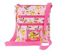 Pokémon Sac Bandoulière Fille, Pikachu Evoli Sac à Main pour Shopping, Sac Multipoches, Anime Accessoire, Idee Cadeau Fille