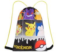 Pokemon Sac Piscine Enfant, Pikachu Sac Cordon pour L'école, le Sport - Anime Cadeau (Noir/Multi)