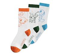 Pokémon Salamèche Bulbizarre Carapuce - Chaussettes Unisexe Chaussettes Multicolore EU 43-46