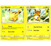Pokemon Set épée et bouclier Evolution - Raichu & Pikachu - 066/202 - Lot de 2 cartes rares