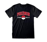 Pokémon Since 96 Unisexe T-Shirt Manches Courtes Noir XXL 100% Coton Regular/Coupe Standard