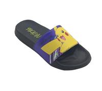 Pokémon, Sliders pour garçons ou filles, tongs, sandales de piscine, noir taille 2 UK, 34 EU