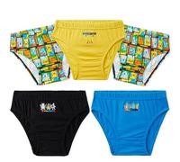 Pokémon Slip Garcon, Pack de 5 sous-Vêtements Enfant - Cadeau pour Garcon (Noir/Multi, 4-5 Ans)