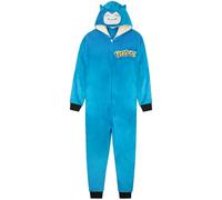 Pokemon Snorlax Combinaison Pyjama Homme et Ado, Onesie Adulte Long avec Capuche et Oreilles 3D, Idée Cadeau Original Homme (M, Bleu Snorlax)