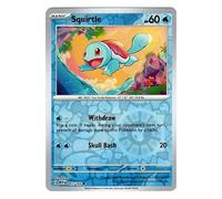 Pokemon - Squirtle 007/165 - Pokemon 151 - Feuille inversée - Carte unique