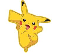 Procos - Ballon en aluminium surdimensionné Pokémon Pikachu, ballon pour remplissage d'air ou d'hélium, cadeau, décoration