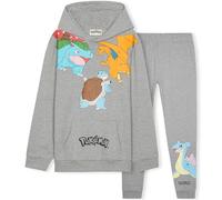 Pokemon Survêtements Garçon, Ensemble Jogging Confortable - Anime Cadeau Enfant (Gris, 5-6 Ans)
