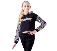 Pokémon Sweat à Capuche Fille Sweat Crop Top Fille Sweatshirt Enfant Ado Mode Vêtement Officiel Pikachu Sweats Fille Tailles 5-15 Ans Coton (Multi, 11-12 Ans)