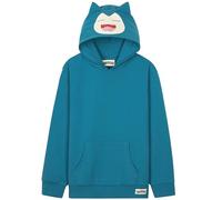 Pokémon Sweat à Capuche Garçon Ado, Pull Manga avec Poche Kangourou et Capuche, Pikachu Gengar Charizard Eevee, Cadeau Anime (13-14 Ans, Bleu Snorlax)