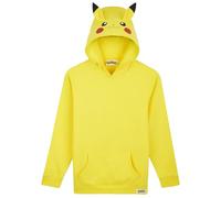 Pokemon Sweat à Capuche Garçon Ado, Pull Manga avec Poche Kangourou et Capuche, Pikachu Gengar Charizard Eevee, Cadeau Anime (13-14 Ans, Jaune Pikachu)