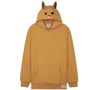 Pokémon Sweat à Capuche Garçon Ado, Pull Manga avec Poche Kangourou et Capuche, Pikachu Gengar Charizard Eevee, Cadeau Anime (5-6 Ans, Beige Eevee)