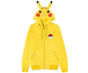 Pokémon Sweat à capuche Pikachu Novelty, Noir , XXL