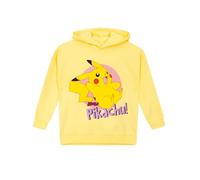 Pokemon Sweat à Capuche pour Filles Pull Pikachu Enfant | Sweat à Capuche Jaune Fille | Âges 5 à 12 Ans | 8-9 Ans