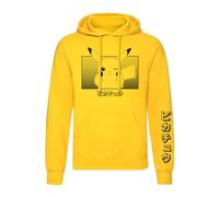 Pokémon Sweat à Capuche Unisex Pikachu Katakana Jaune