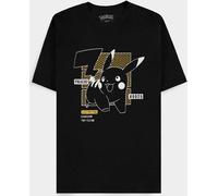 Pokemon T-shirt Black Pikachu Line-art taille XXL