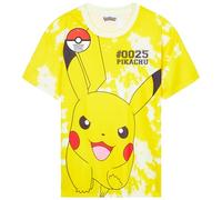 Pokémon T-Shirt Garçon Adolescents Pikachu Paquet de 1 ou 3 Manches Courtes Doux et Respirant Anime Tee Shirt Cadeau Enfant (13-14 Ans, Jaune, 1)