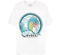 Pokémon Léviator Homme T-Shirt Manches Courtes Blanc L 100% Coton Regular/Coupe Standard