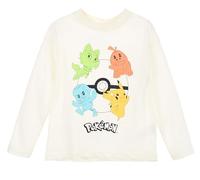 Pokémon, T-Shirt Manches Longues, Garçon (FR/ES, Âge, 12 Ans, Taille Normale, Blanc)