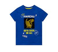 Pokémon - T-Shirt - Pikachu - Garçon - Bleu - 4-5 Ans