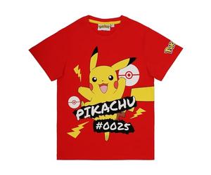 Pokemon T-shirt Pikachu Poke pour garçon et fille, rouge, 12 ans