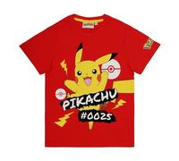 Pokemon T-shirt Pikachu Poke pour garçon et fille, rouge, 134 cm