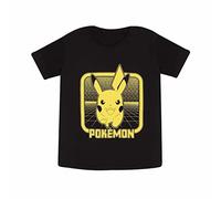 Pokémon T-Shirt pour Enfants | T-Shirt Pikachu Noir | 100% Coton | Produit Officiel, Noir, 5-6 Ans