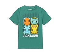 Pokemon T-Shirts Boys Enfants Vert ou Noir Pikachu Personnages Top 5-6 Ans
