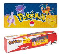 Pokémon Tapis de Souris Grand sous Main Bureau Pikachu Clavier de Jeu pour PC Portable Antidérapant Tapis Souris 80x35cm Cadeau Enfant (Navy)