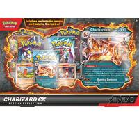 Pokémon TCG : Dracaufeu ex Special Collection (1 Carte Aluminium, 2 Cartes Aluminium, 1 Carte lenticulaire surdimensionnée et 5 boosters)