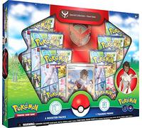 Pokémon TCG : Collection spéciale GO - Team Valor (1 Carte en Aluminium, 1 Broche de Luxe et 6 boosters)