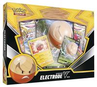 PoKéMoN TCG : Electrode Hisuian V Box (2 Cartes en Aluminium, 1 Carte surdimensionnée et 4 boosters)