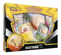 PoKéMoN TCG : Electrode Hisuian V Box (2 Cartes en Aluminium, 1 Carte surdimensionnée et 4 boosters)
