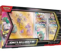 Pokémon TCG : Iono's Bellibolt ex Premium Collection (1 Carte Promo Full Art, 6 boosters et Supports acryliques)