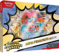 Pokémon TCG : Mega Evolution - Ascended Heroes Mega Feraligatr ex Box (1 Carte Aluminium, 1 Carte lenticulaire surdimensionnée et 4 boosters)