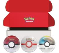 Pokémon TCG : Poké Ball Tin Bundle-Poké Ball, Premier Ball et Moon Ball (9 boosters JCC Pokémon et 7 Feuilles d'autocollants)