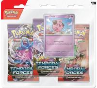 Pokémon TCG : Scarlet & Violet - Pack de 3 Forces Temporales - Cleffa (3 boosters & 1 Foil Promo Card)