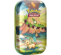 Pokémon TCG : Vibrant Paldea Mini Tin - Arboliva & Leafeon (2 Booster, 1 Feuille d'autocollants)